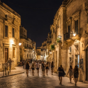 nightlife in Valletta, Malta, highlighting its romantic architecture and a fun capital over the years.